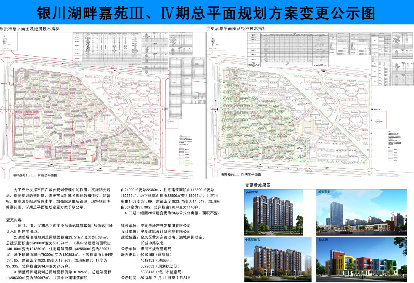 湖畔嘉苑规划变更公示-银川市人民政府门户网站